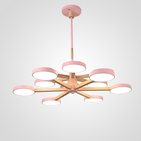 

Потолочная люстра на штанге LED TURNA DBL L12 Pink ImperiumLoft Turna-Dbl01 (229083-26, Умный дом, WiFi, голосовое управление), Розовый, Turna-Dbl01