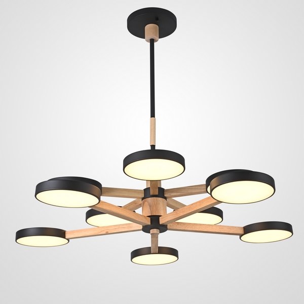 

Потолочная люстра на штанге LED TURNA DBL L10 Black ImperiumLoft Turna-Dbl01 (229085-26, Умный дом, WiFi, голосовое управление), Черный, Turna-Dbl01