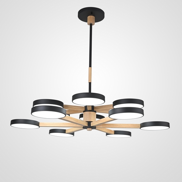 

Потолочная люстра LED на штанге Turna Dbl L12 Black By ImperiumLoft Turna-Dbl01 (Умный дом, Алиса) 229086-26, Черный, Turna-Dbl01
