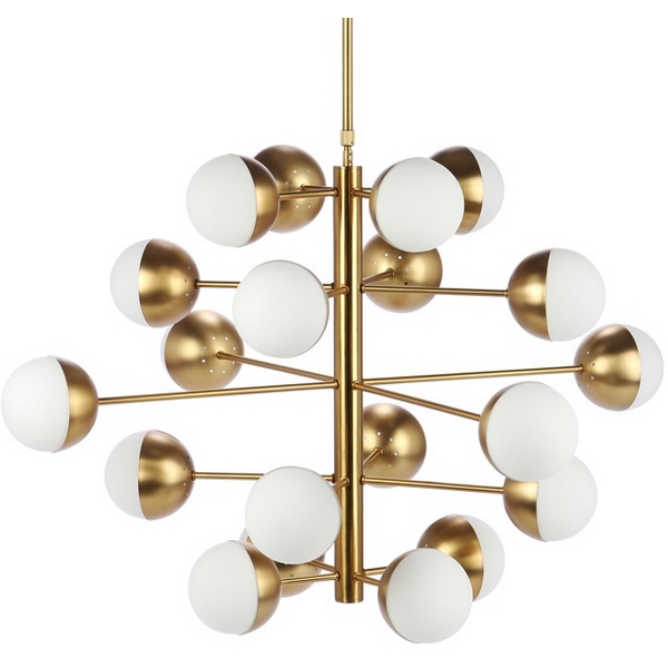 

Потолочная люстра на штанге Italian Globe Cedar Moss Light 20 By ImperiumLoft 40,1667 75117-22 шарики, Латунь, 40.1667