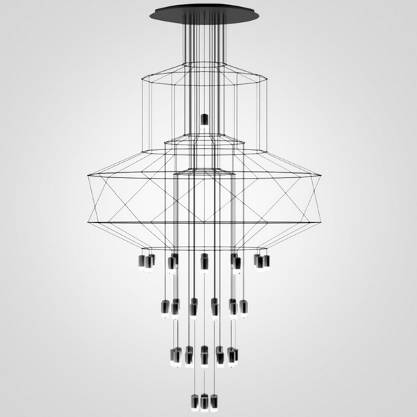 

Подвесная люстра Wireflow Chandelier 0374 Suspension Lamp ImperiumLoft 40.1637-0 (75394-22), Черный, 40.1637-0