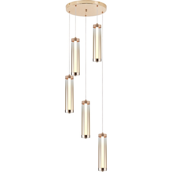 

Подвесной светильник LED (11061/5P Gold) Indigo Rilucente V000151L, Янтарный, Rilucente V000151L