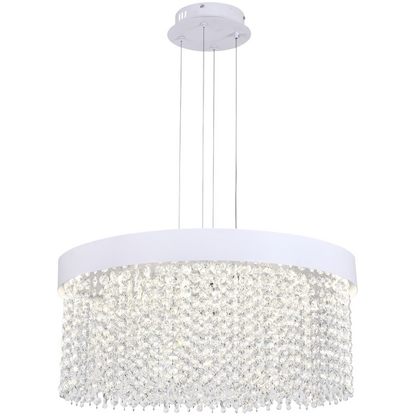 

Подвесная люстра светодиодная Indigo Diluvio V000194L (12054/1P White), Прозрачный, Diluvio V000194L