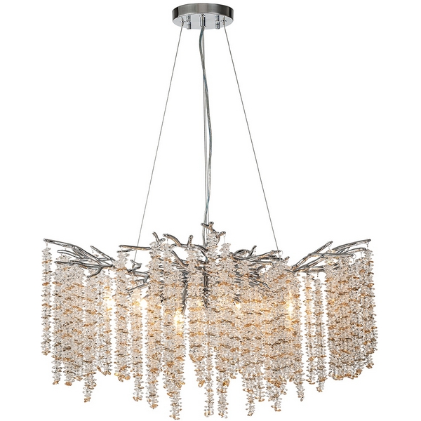 

Подвесная люстра (12042/10P Chrome) Indigo Fruscio V000447, Прозрачный, Fruscio V000447