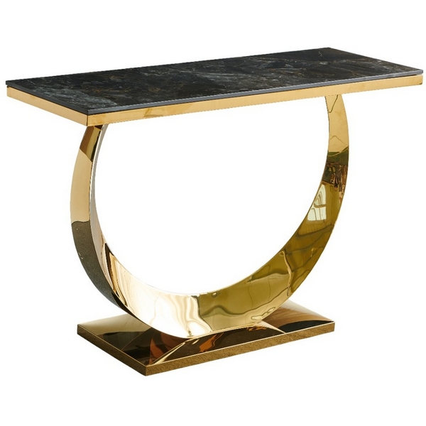 

Стол-консоль IST-CASA Прайм IST-803, 120х40х78 см, черный мрамор/золотой, Золото, IST-803.2casa