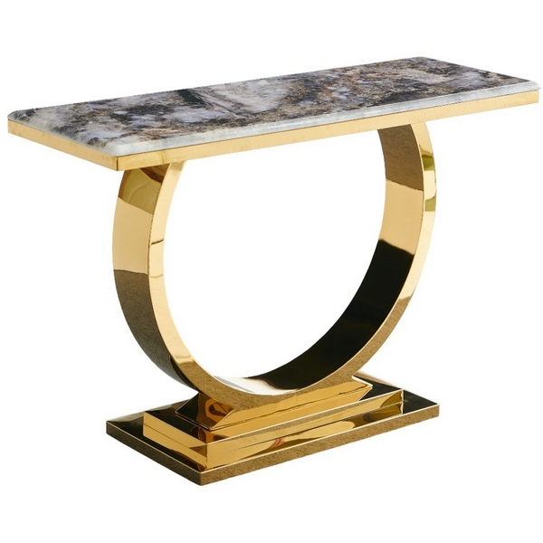 

Стол-консоль IST-CASA Лира IST-806, 120х40х76 см, темно-серый/золотой, Золото, IST-806.1casa