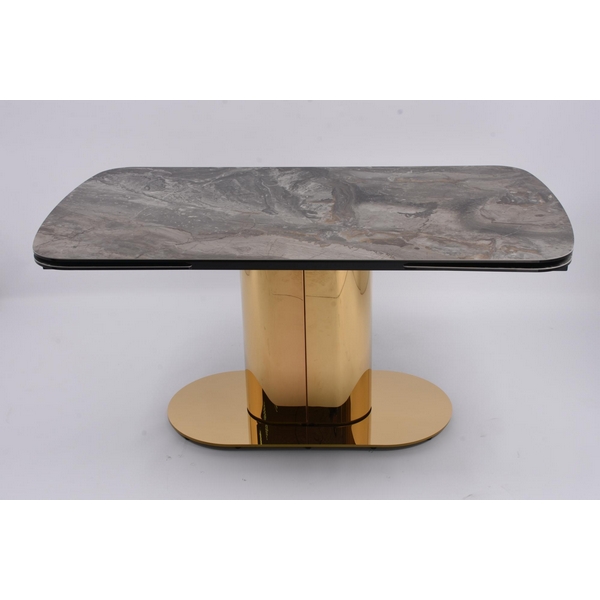 

Стол обеденный раскладной Моника MC3034-160G, 160(41+41)х90х77 см, серая керамика IST-CASA, Золото, Моника MC3034-160Gcasa