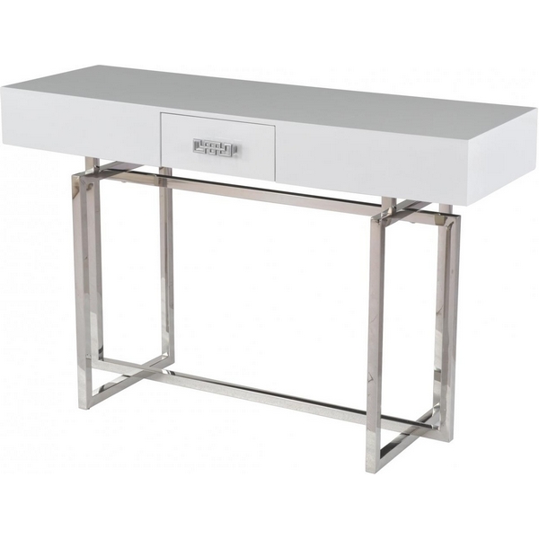 

Стол-консоль Гарда P-MJ-003, 120х40х76 см, белый/хром IST-CASA, Серебро, Гарда P-MJ-003.2casa