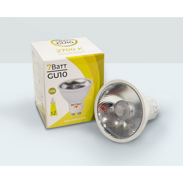 

Светодиодная лампа диммируемая Italline HL GU10/7W/2700K DIM, HL GU10/7W/2700K DIM