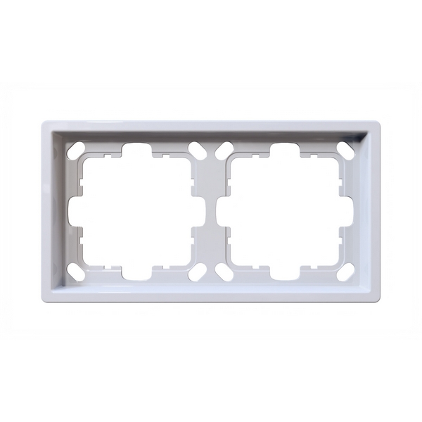 

Рамка на 2 поста (белый глянцевый) Jasmart FD FD1002W, FD FD1002W