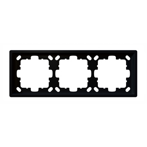 Изображение товара Рамка на 3 поста (черный матовый) Jasmart FD FD1003PBM