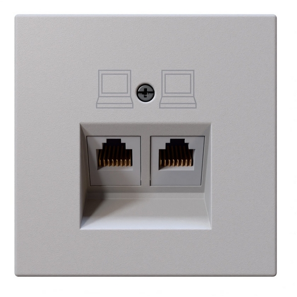 

Розетка Ethernet RJ-45 двойная (черный матовый) Jasmart FD FD6106PWM, FD FD6106PWM