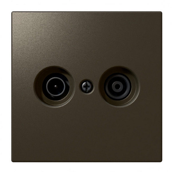 Изображение товара ТВ-розетка проходная + акустическая (бронза) Jasmart FD FD6205BR