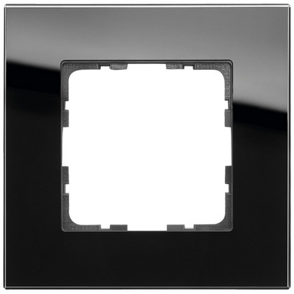 Изображение товара Рамка на 1 пост Jasmart G-Glass G1001GB Черная