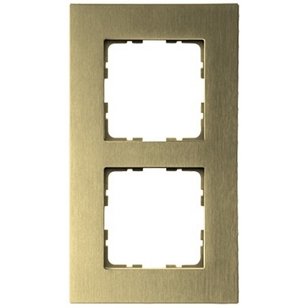 Изображение товара Рамка на 2 поста Jasmart G-Metal G1002AG Шампань-Алюминий
