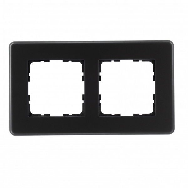 

Рамка на 2 поста (черный) Jasmart G-Glass G1002GB-RM, G-Glass G1002GB-RM