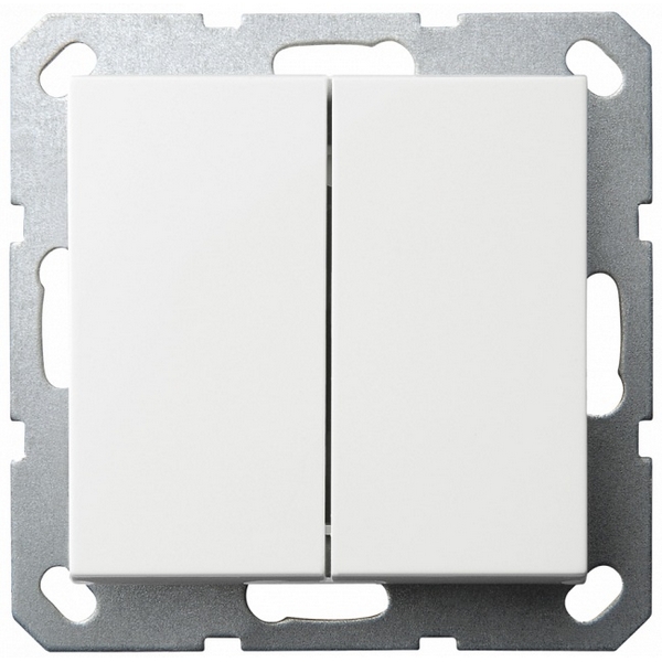 

Выключатель двухклавишный перекрестный (белый глянцевый) Jasmart G-Classic G3014W, G-Classic G3014W