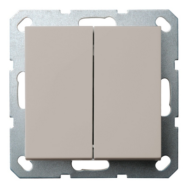 

Выключатель двухклавишный проходной (тауп soft touch) Jasmart G-Classic G3022T, Серо-коричневый, G-Classic G3022T