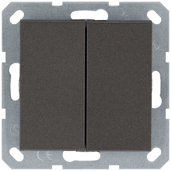 

Выключатель двухклавишный (мокко) Jasmart G-Classic G3023Z, G-Classic G3023Z