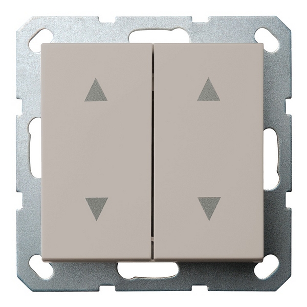 Изображение товара Выключатель жалюзи двухклавишный (тауп soft touch) Jasmart G-Classic G3028T