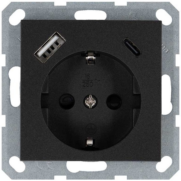 Изображение товара Розетка USB Type-A+Type-C Jasmart G-Classic G5501USB-25B