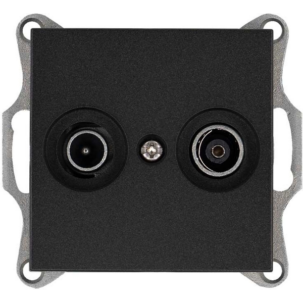 

ТВ-розетка оконечная + акустическая (антрацит) Jasmart G-Classic G6204B, G-Classic G6204B