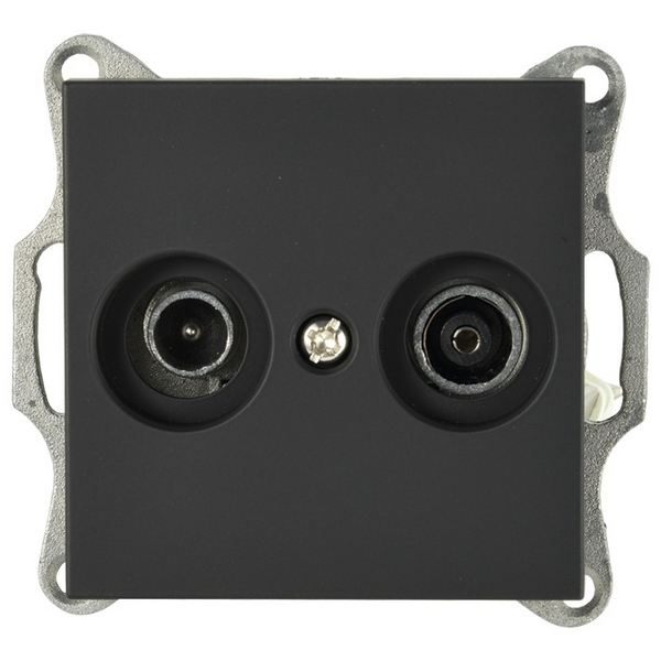 

ТВ-розетка оконечная + акустическая (черный матовый) Jasmart G-Classic G6204PB, G-Classic G6204PB