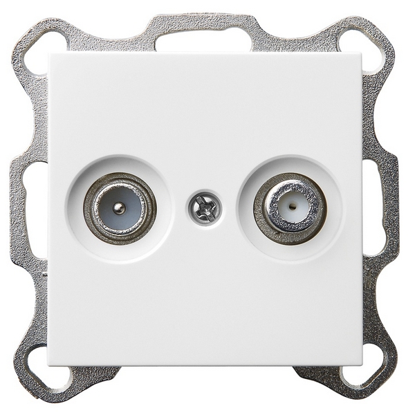 

ТВ-розетка оконечная + акустическая (белый глянцевый) Jasmart G-Classic G6204W, G-Classic G6204W