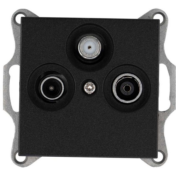 Изображение товара Розетка Jasmart G6206B TV+SAT и акустическая, антрацит