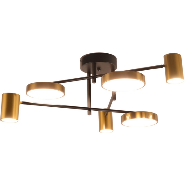 

Потолочная люстра диммируемая Kink Light Рапис 07645-6D,19(20) черный/бронза Led 3*12W+3*16W с пультом ДУ, Рапис 07645-6D,19(20)
