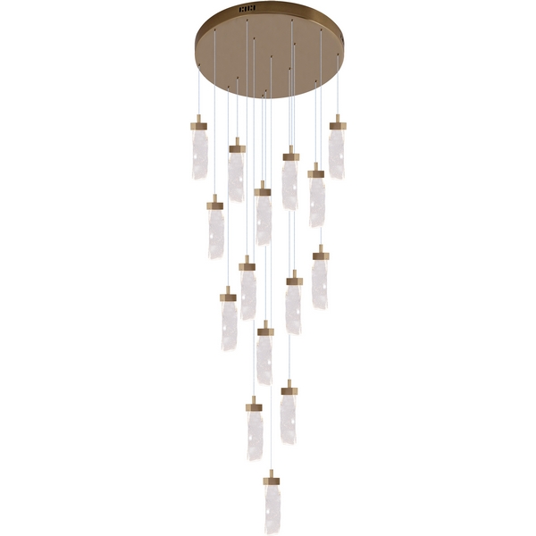 

Подвесной светильник каскадный Kink Light Астен 08511-15A,36 латунь Led 90W, Прозрачный, Астен 08511-15A,36