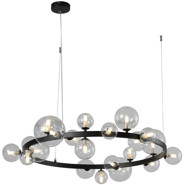 

Подвесная люстра светодиодная Kink Light Иона 09408-21,19, Черный, Иона 09408-21,19