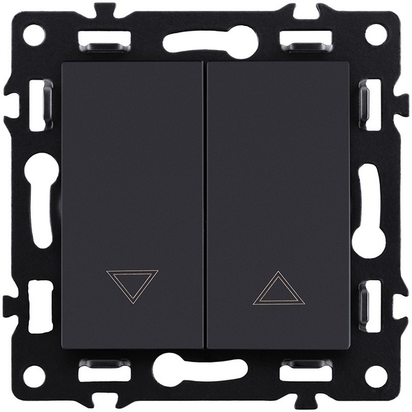 Изображение товара Механизм управления жалюзи 2-клавишный Kollinger Asthetik AS-013BK черный