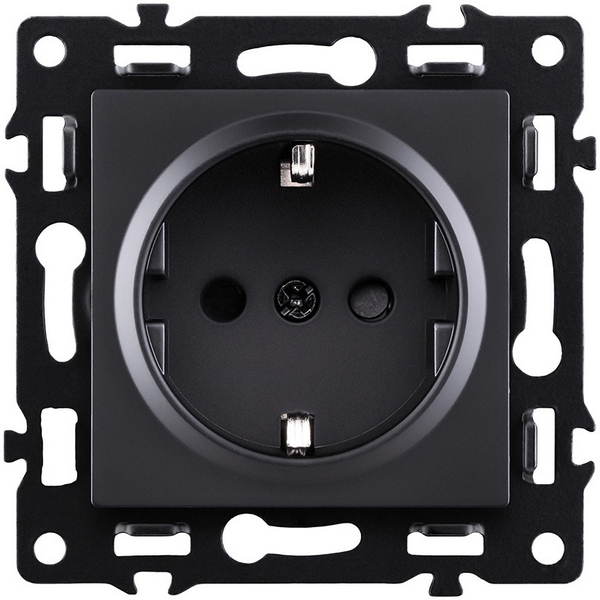 Изображение товара Розетка штепсельная SCHUKO 16A/250 В черный Kollinger Asthetik AS-014BK