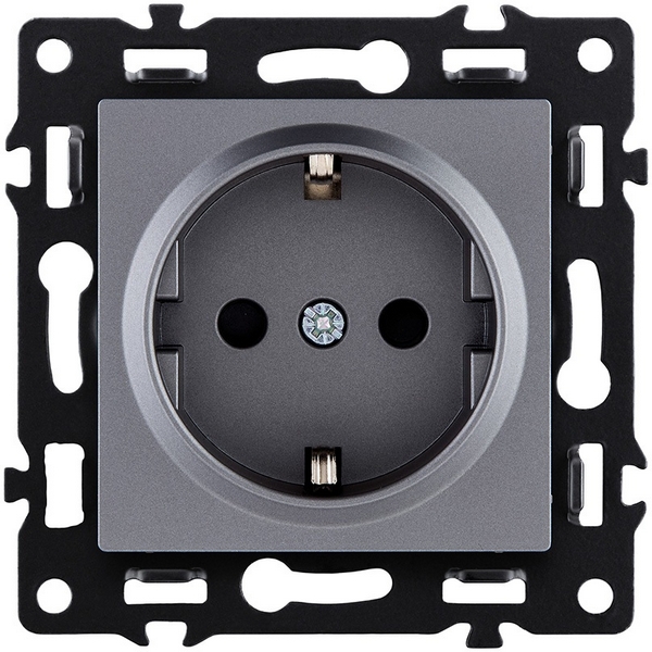 Изображение товара Розетка SCHUKO 16A/250 В серый Kollinger Asthetik AS-014GY