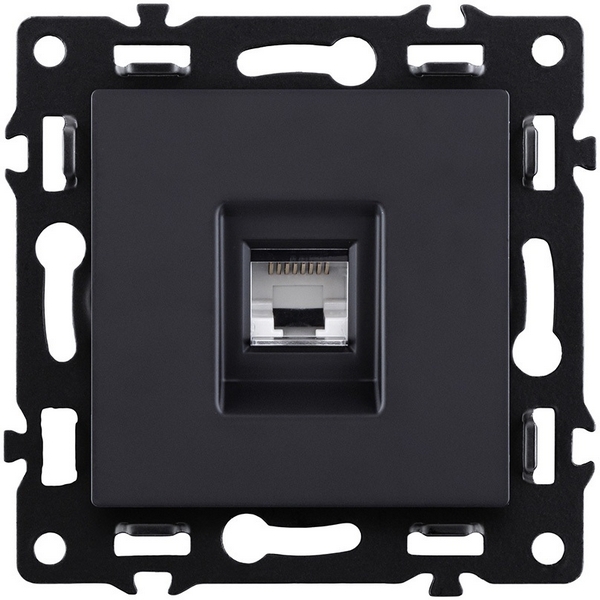 Изображение товара Розетка Ethernet RJ45 Kollinger Asthetik AS-017BK черная встраиваемая