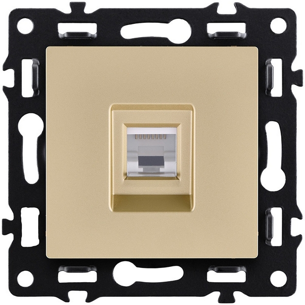 

Розетка Ethernet RJ45 золотой Kollinger Asthetik AS-017GD, Золото, Asthetik AS-017GD