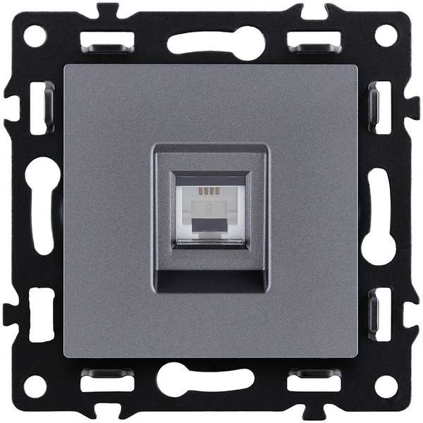 Изображение товара Розетка телефонная RJ11 серый Kollinger Asthetik AS-019GY