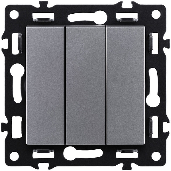 

Выключатель трехклавишный (серый) Kollinger Asthetik AS-710GY, Asthetik AS-710GY