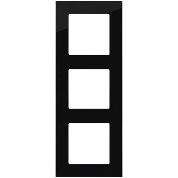 Изображение товара Рамка 3-постовая стекло черная Kollinger Asthetik AS3BK для фото и интерьера