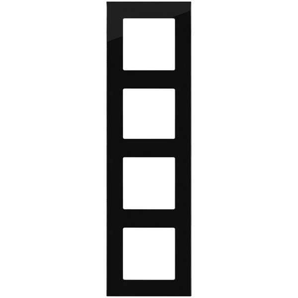 Изображение товара Рамка 4-постовая стекло черная Kollinger Asthetik AS4BK для электропроводки