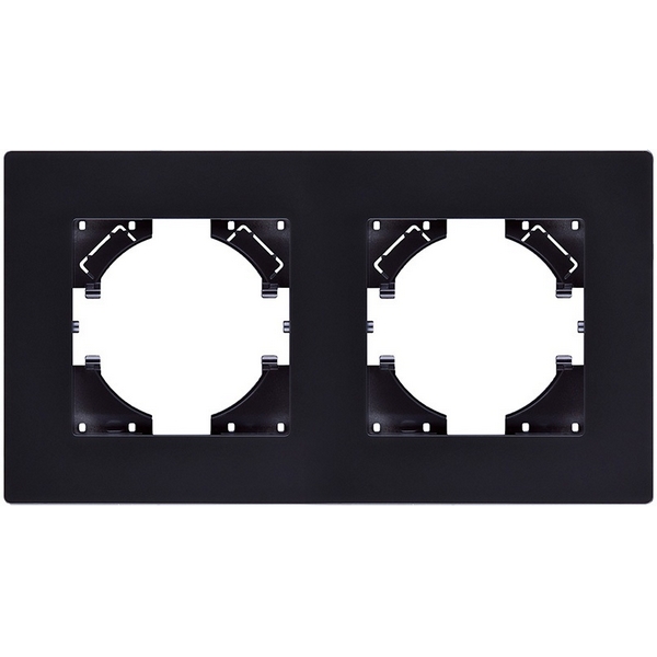 Изображение товара Рамка 2-постовая черная Kollinger Aspekt AT2BK для автоматов электросистем