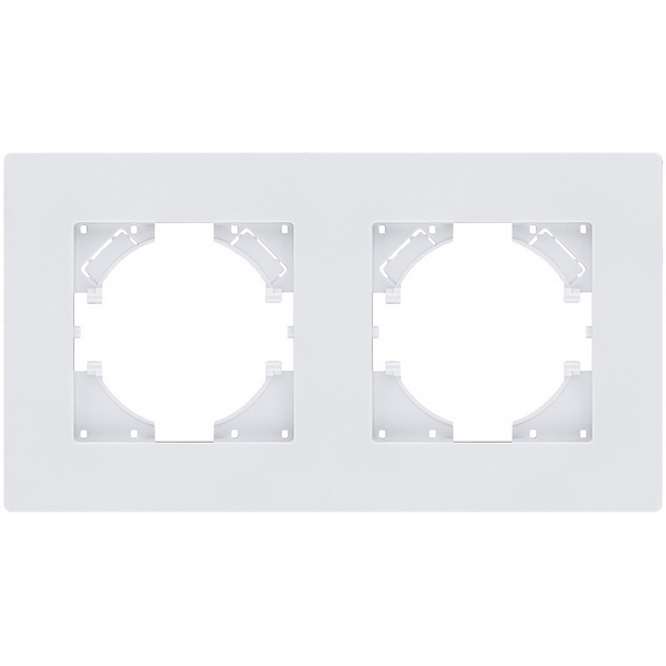 Изображение товара Рамка 2-постовая белая Kollinger Aspekt AT2WH для внутренней проводки