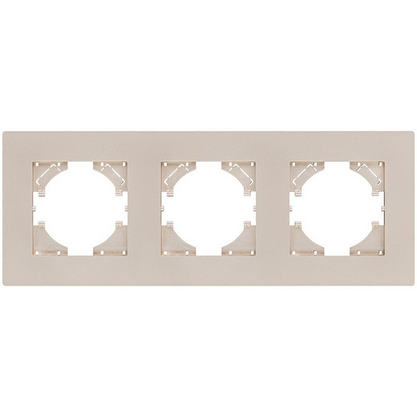 Изображение товара Рамка 3-постовая золотой Kollinger Aspekt AT3GD для электропроводки