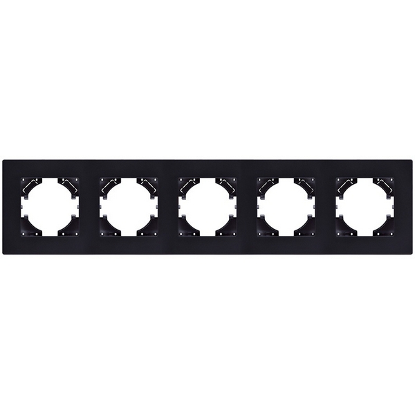Изображение товара Рамка 5-постовая Kollinger Aspekt AT5BK черная для электрики