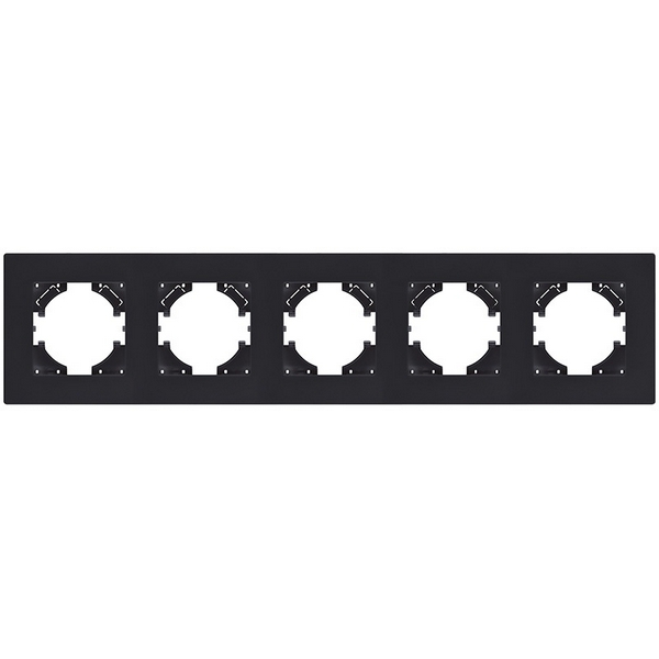 Изображение товара Рамка 5-постовая черный матовый Kollinger Aspekt AT5BM для электросистем