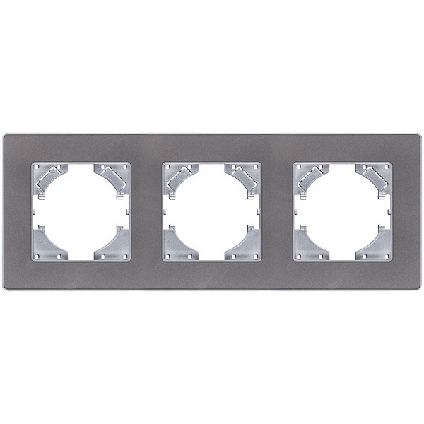 Изображение товара Рамка 3-постовая Kollinger Eleganz Acryl EA3GY серого цвета для интерьера