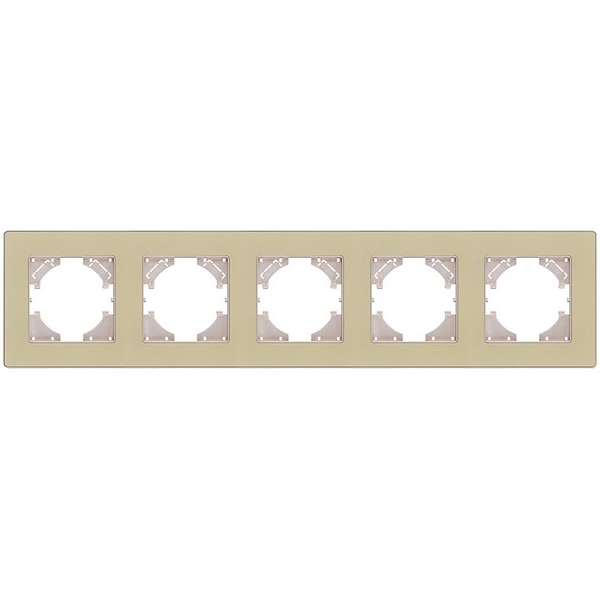 Изображение товара Рамка 5-постовая золотой Kollinger Eleganz Acryl EA5GD для электротехнических устройств