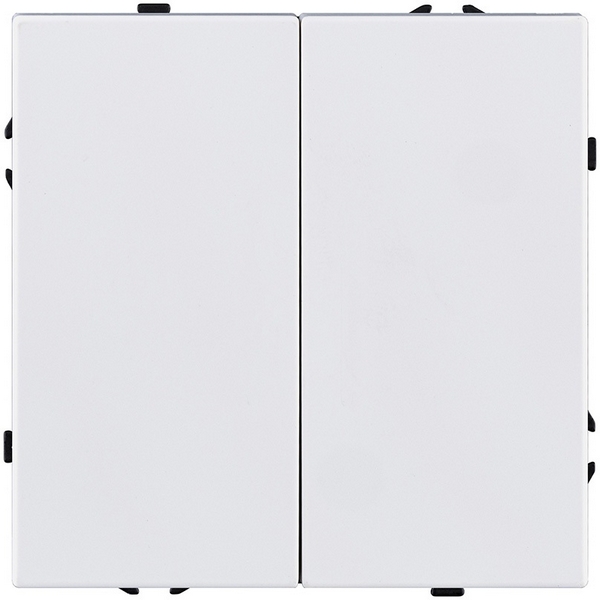 

Выключатель 2-клавишный 10А/250В белый глянцевый Kollinger Eclipse EC-004WG, Eclipse EC-004WG