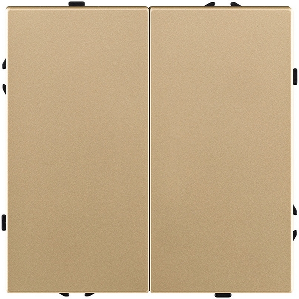 

Выключатель 2-клавишный проходной 10А/250В золотой Kollinger Eclipse EC-005GD, Золото, Eclipse EC-005GD